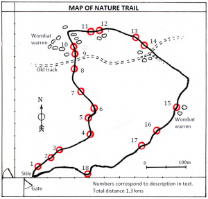 Map of Moorunde Nature Trail