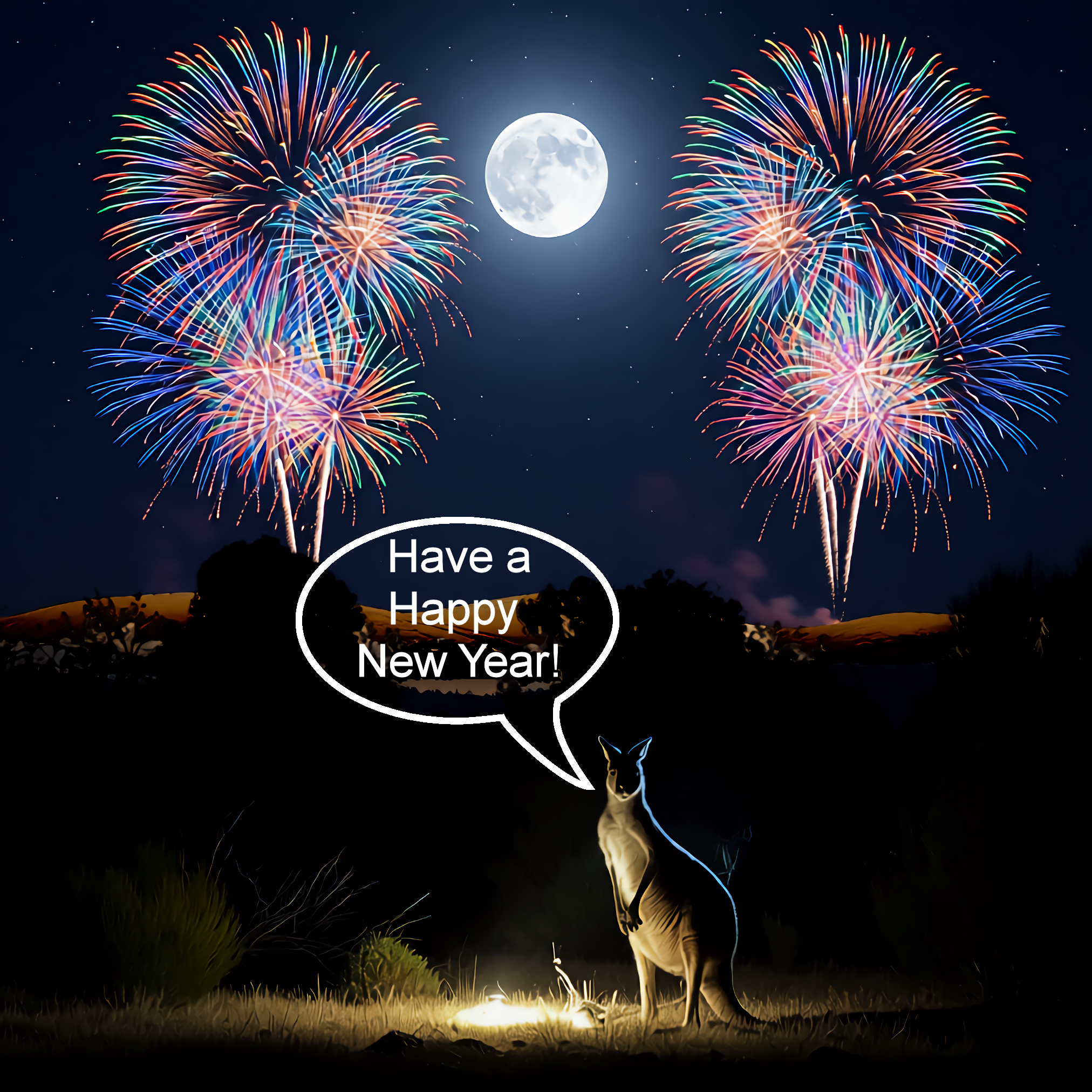 Happy New Year Kangaroo